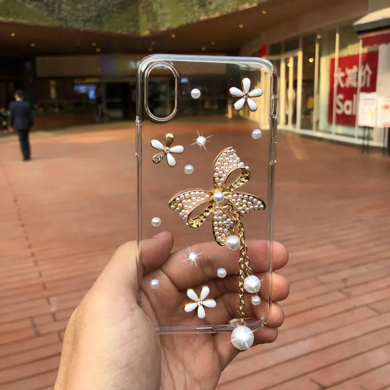 

Case For Huawei P Smart Plus 2019 Luxury Diamond Transparent High Quality PC Back Cover For Huawei P Smart Plus 2019 Phone Cover