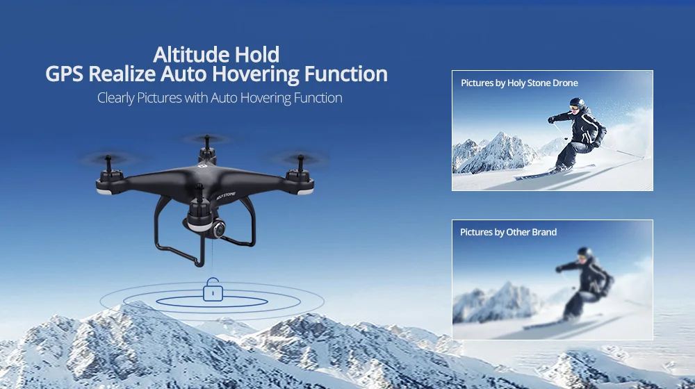 Holy Stone HS120D gps Дрон FPV с HD камерой 1080p Wifi RC дроны селфи следуем за мной Квадрокоптер gps ГЛОНАСС Квадрокоптер 300 м