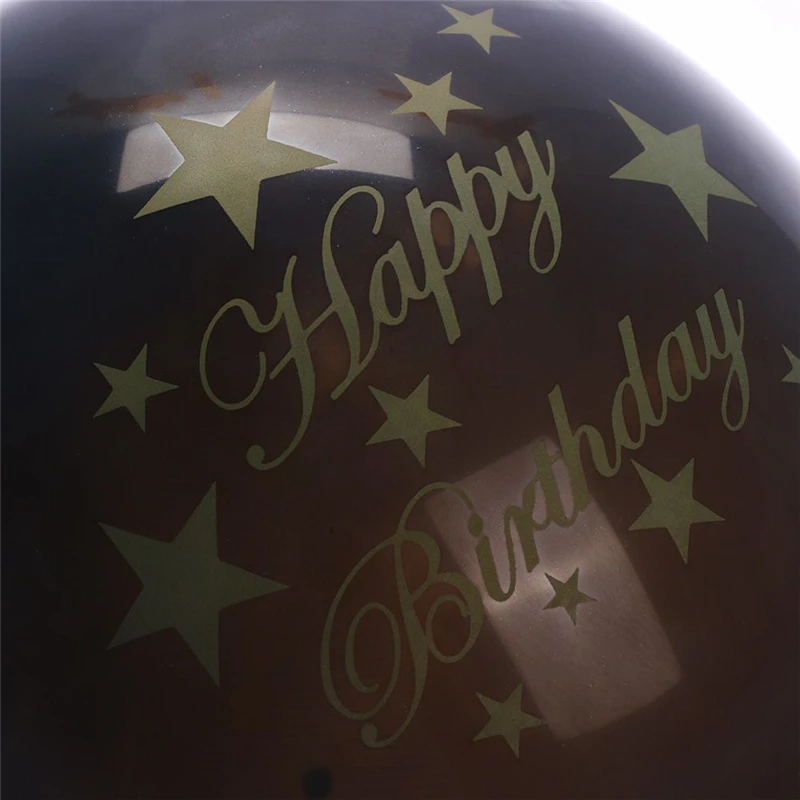 Оригинальные золотистые черные латексные металлические шары для дня рождения украшения вечерние товары