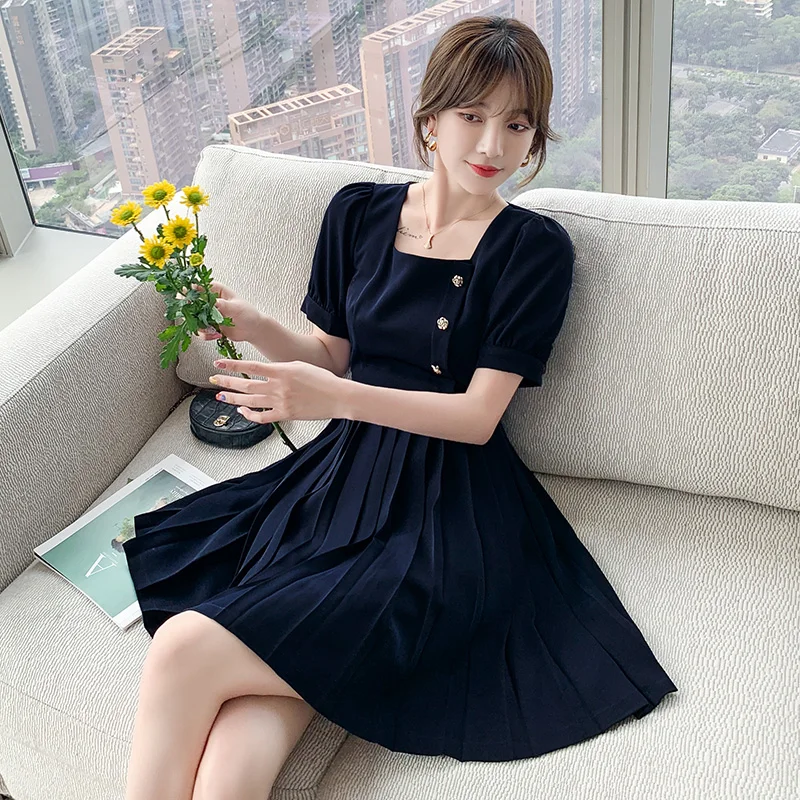 

Han edition temperament will firm offers new summer dress party summer dress show thin pleated skirt waist skirt