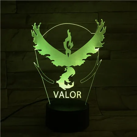 Valor 3D светодиодный ночник лампа подарок другу светильник USB или на батарейках