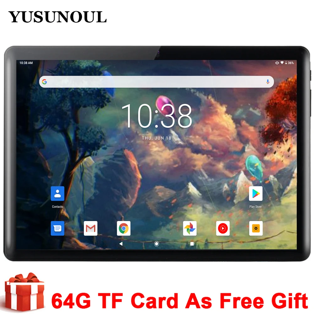 

2020 New 10 Inch Android 9.0 Tablet Quad Core 2G RAM 32G ROM Tablets 1280*800 IPS LCD Dual SIM Card 3G Tablet Pc With Free Gifts