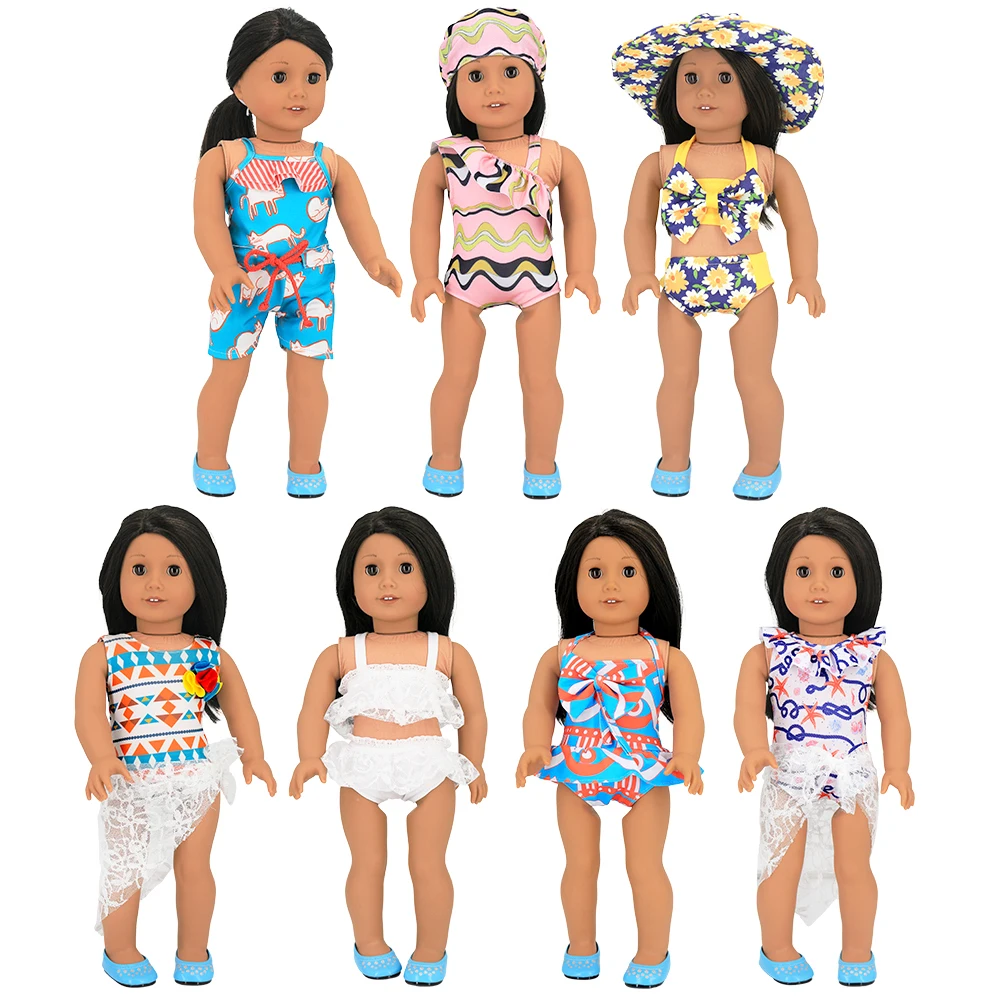 

Swimwear fit American 17 inch Our Generation Girl Doll Clothes and 43cm Baby-born Zapf Creation Dolls Accessories Swimsuit
