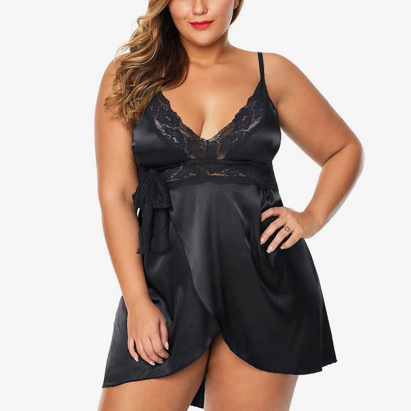 

Женское кружевное нижнее белье, ночные рубашки, экзотическая атласная Шелковая пижама, нижнее белье, ночная рубашка, сексуальный пижамный к...