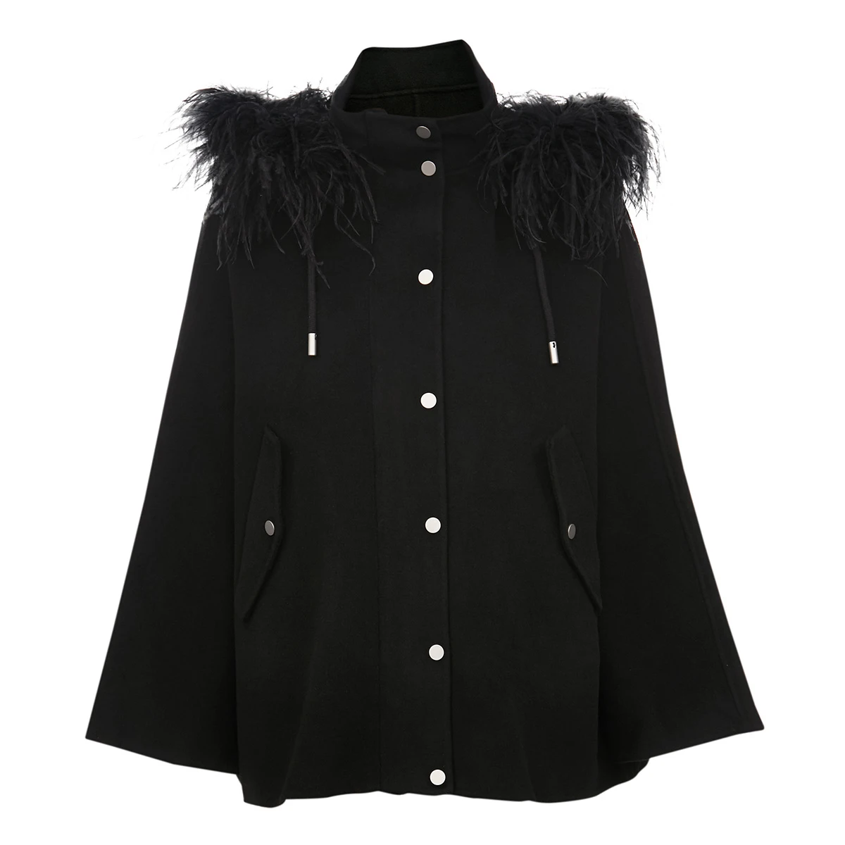Vero Moda Женское пальто из овечьей шерсти с воротником страуса | 319327548|Женские