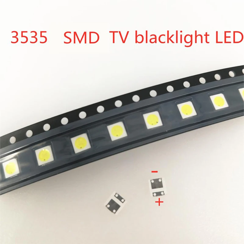 50 шт. SMD СВЕТОДИОДНЫЙ 3535 3V холодный белый светильник чип 1 Вт ТВ ЖК дисплей