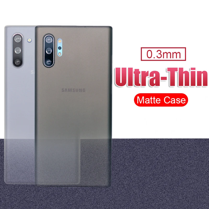 Роскошный Ультратонкий матовый чехол бампер для Samsung Galaxy Note 10 8 9 Pro S10 S8 S9 PLus тонкие