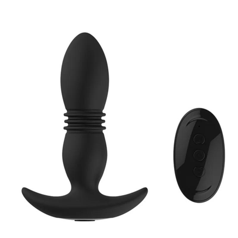 Телескопическая Анальная пробка вибратор массажер простаты секс-игрушки для