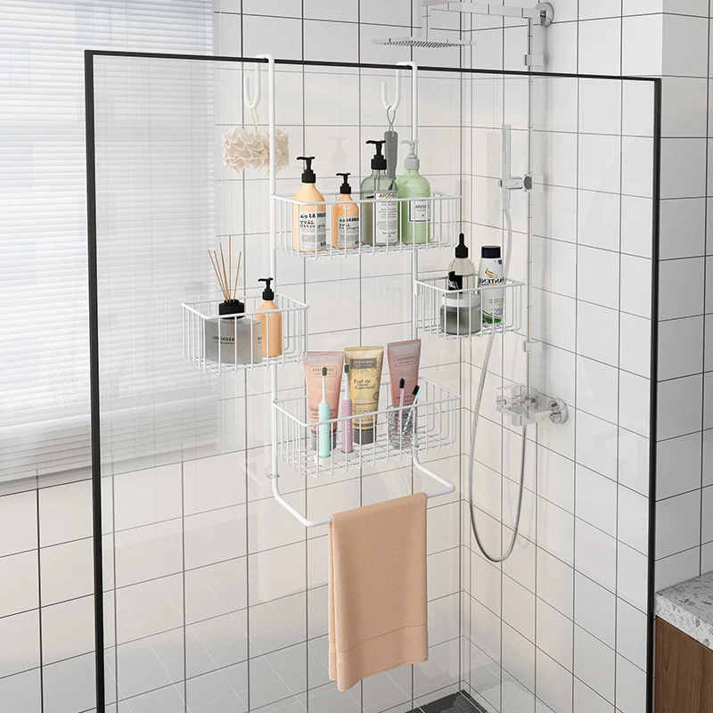 

Дверь для душа zq, задняя стойка для хранения, настенный стеллаж для хранения без отверстий для ванной комнаты, стеллаж для хранения туалета