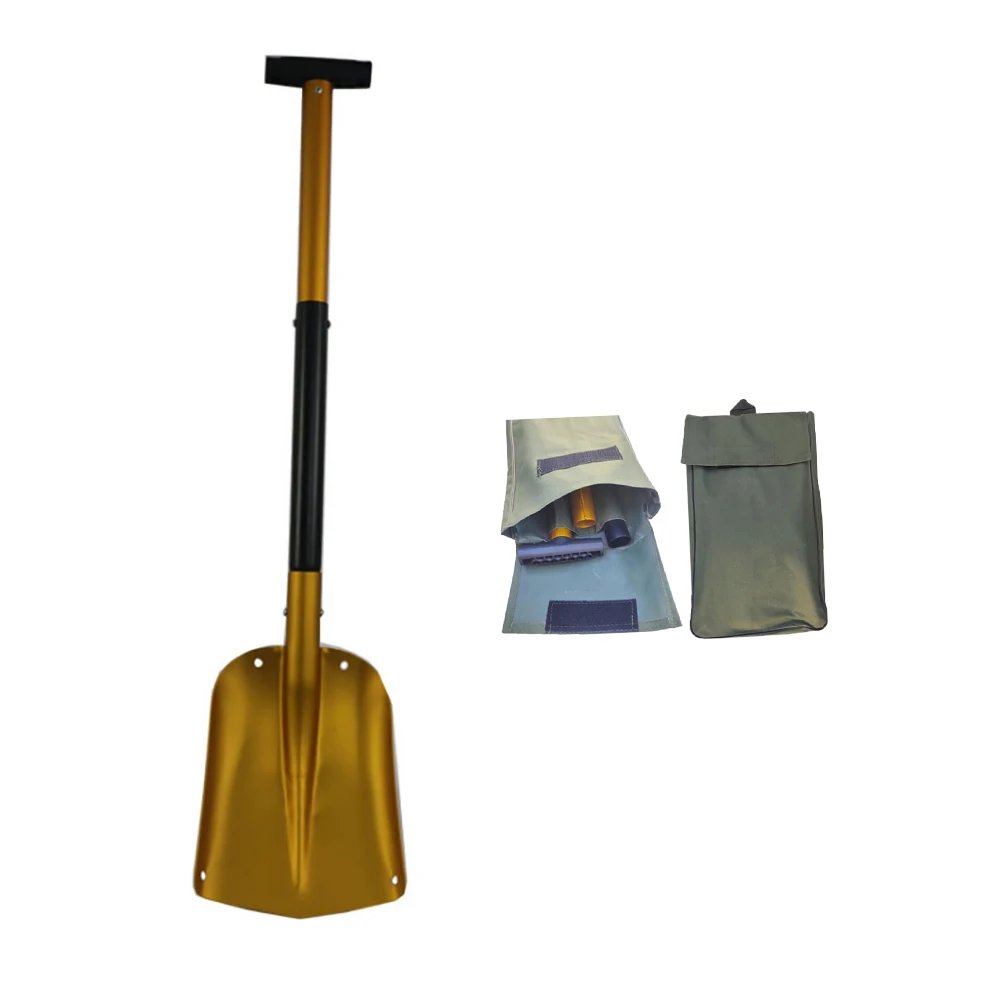 Shovel and cloth bag Наружное Садоводство высадка Лопата длинная телескопическая алюминиевая Автомобильная Многофункциональная портативная Съемная комбинированная лопата для снега - Цвет: Shovel and cloth bag
