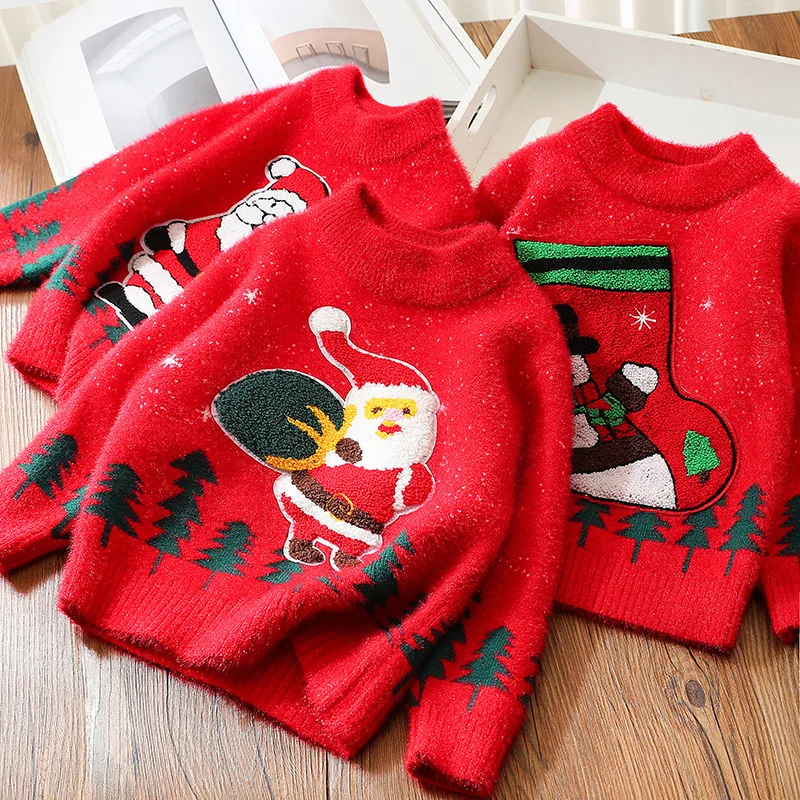 

Christmas Sweater Toddler Girl Winter Clothes Boys Sweaters Baby Knitted Sweater Kids Clothes Baby Girl Cartoons Knit Pullover