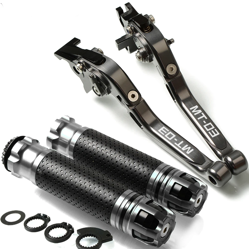MT03 логотип мотоциклетная Тормозная ручка Регулируемый CNC алюминиевый тормозной