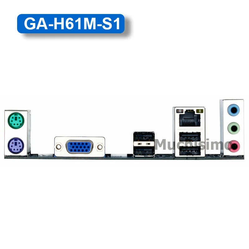 Материнская плата GIGABYTE GA-H61M-S1 H61 Socket LGA 1155 i3 i5 i7 DDR3 16G uATX UEFI BIOS оригинальная H61M-DS1 восстановленная материнская плата