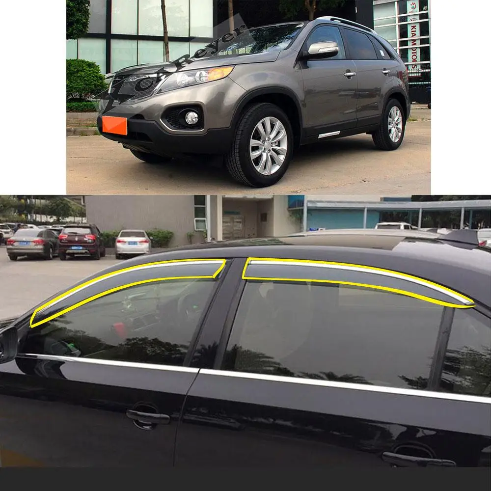 

Стикер для кузова автомобиля, Пластиковые оконные стекла, ветрозащитный козырек, защита от дождя/солнца, дефлекторы для вентиляционных отв...