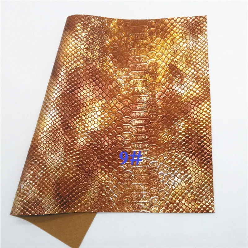9 Glitterwishcome 21X29 см A4 размер винил для бантов металлическая змеиная кожа, синтетическая искусственная кожа листы для бантов, GM494A - Цвет: 9