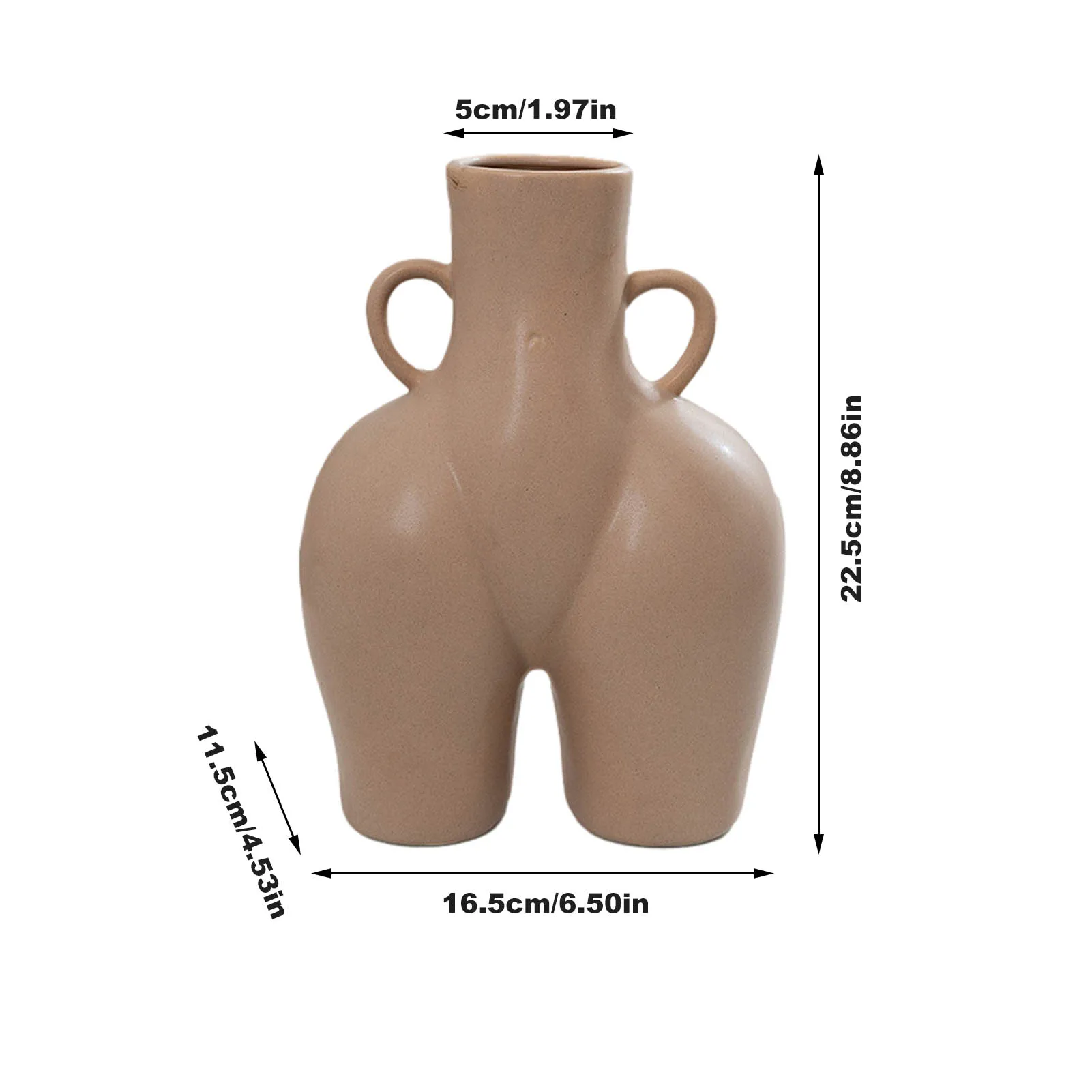 

Human Body Art Vase Nordic Ceramic Butt Nude Ornament Dried Flower Arrangement Vase Office Pen Holder Home Wedding Decoration