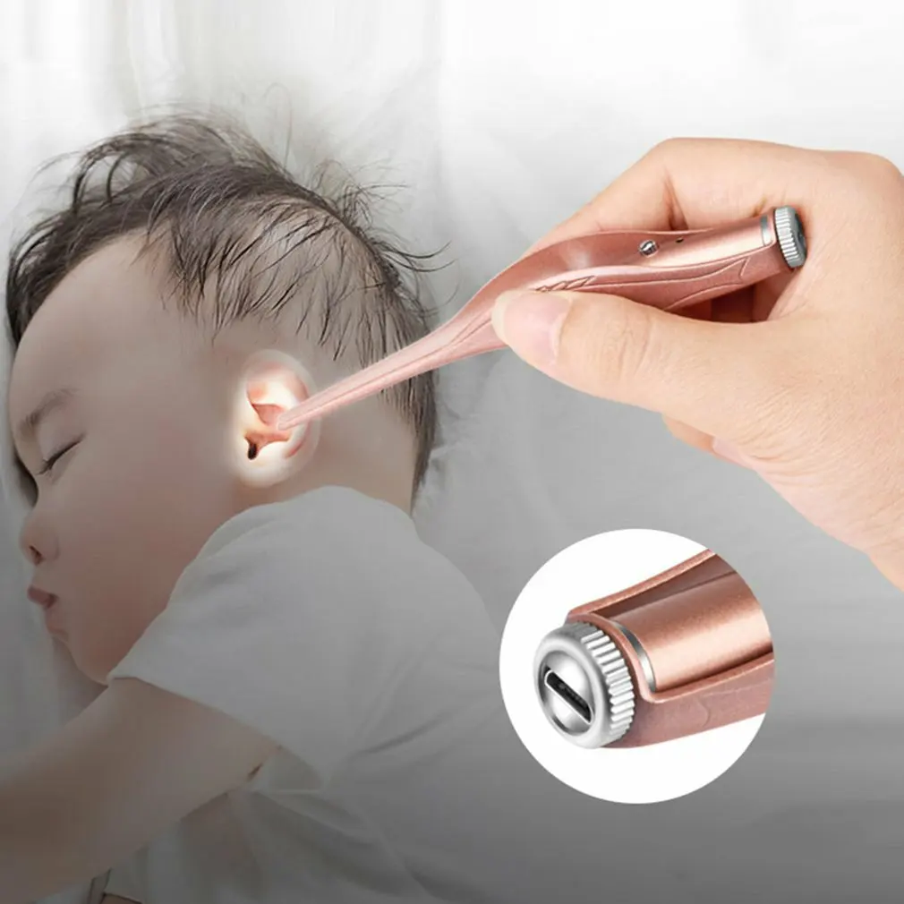 

Children's Luminous Ear Pick Rechargeable Led Earwax Tweezers Ear Clip Visible Ear Cleaner Artifact Rechargeable Health Products