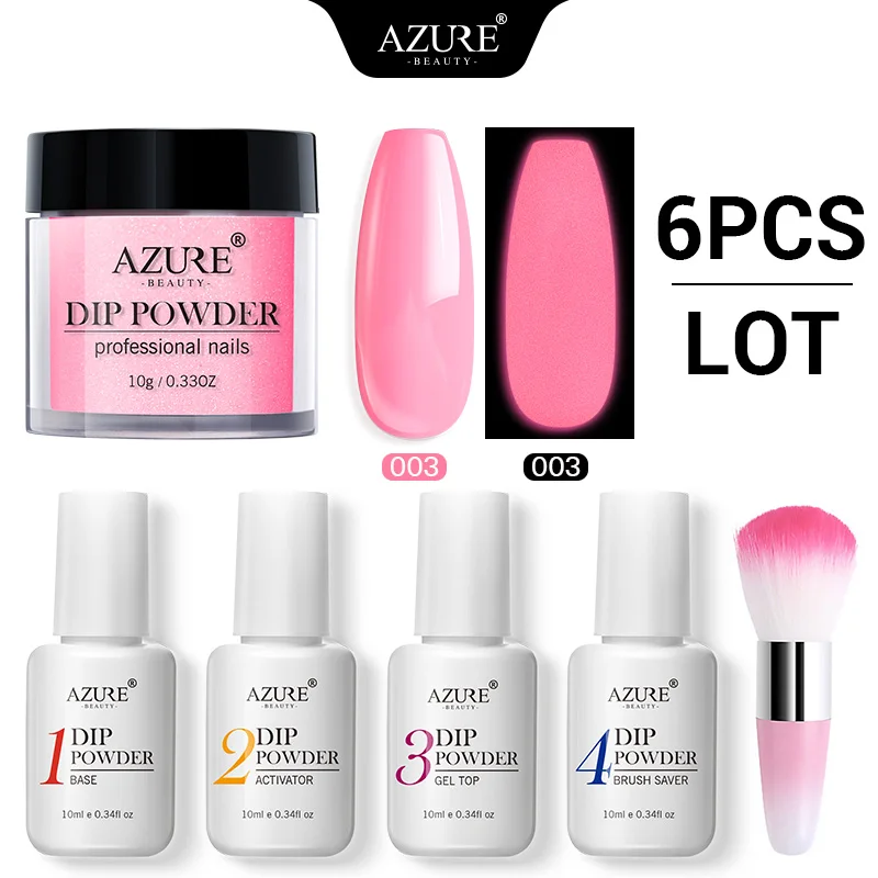 Лазурная красота 12 шт./партия светящаяся пудра для напыления в темноте с базовым