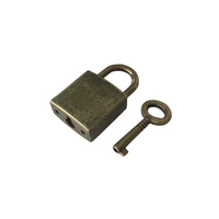 vintage style rectangle shape padlock key for suitacasevarious color metal lock for bags