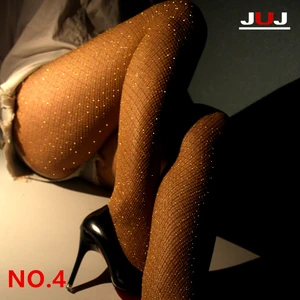 Пикантные женские блестящие сетчатые колготки большого размера, блестящие колготки, чулки Medias, Суперэластичные блестящие серебряные колготки с золотой нитью