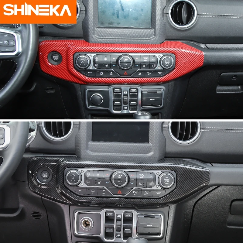 SHINEKA внутренние молдинги для Jeep Wrangler JL 2018 + панель управления кондиционера