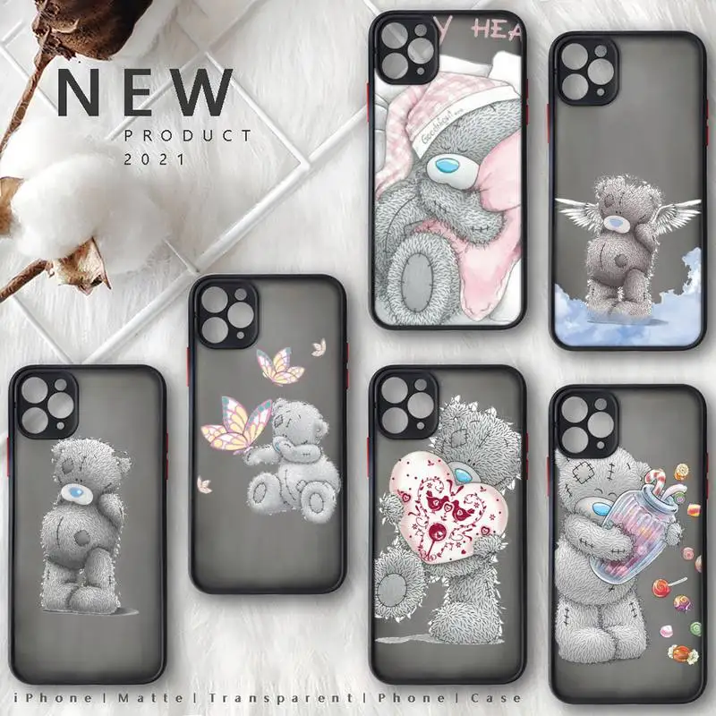 

Tatty Teddy bear lovely doll Phone Case matte transparent For iphone 7 8 11 12 plus mini x xs xr pro max cover