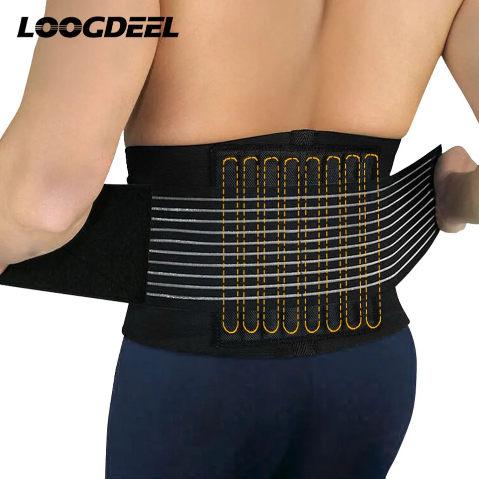 

1Pcs Lumbar Support Adjustable Back Belt 8 Springs Supporting Work Waist Pain And Strain Restore Waist Protector Girdle