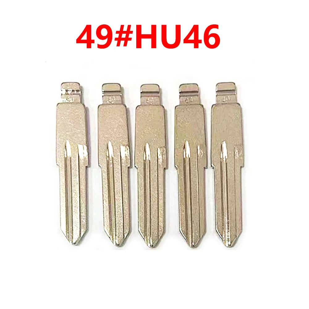 

10pcs 49# HU46 HU46FH left side Metal Uncut Blank Flip Remote Key Blade For Opel, Holdenfor keydiy KD xhorse VVDI JMD