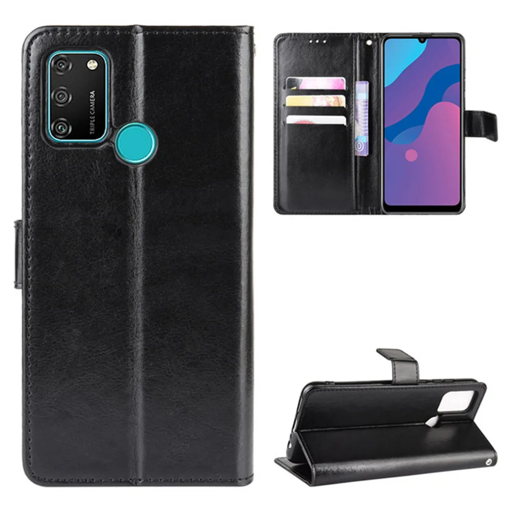 Кожаный чехол для Huawei Honor 9A 9 A кожаный книжка премиум класса с кошельком 7C 8A 9C