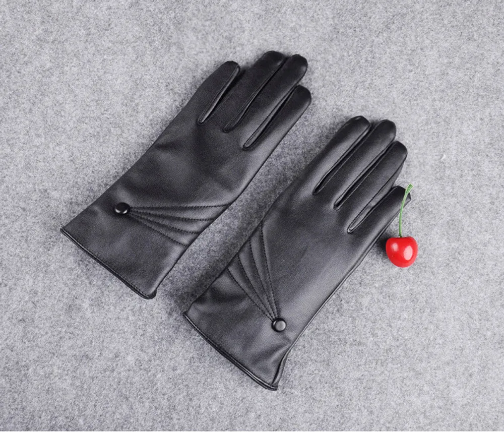 Женские перчатки зимние элегантные кашемировые женские перчатки для девочек длинные кожаные зимние супер теплые перчатки для вождения#4