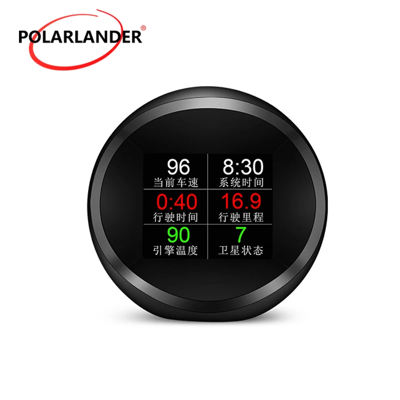 

Дисплей с цветным экраном для измерения даты и безопасности OBD2 OBD2 GPS двойная система автомобильный Умный Цифровой измеритель круглый горячая Распродажа P11 HUD Head-up