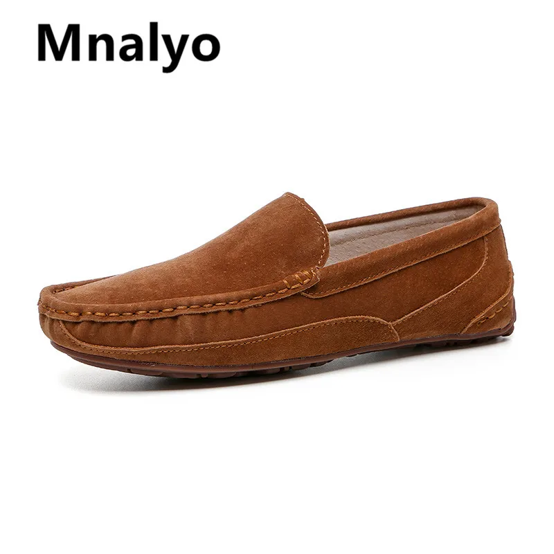 

Brand Cow Suede Leather Men Flats 2020 New Men Casual Shoes High Quality Men Loafers Moccasin Driving Shoes Big Size 38-46
