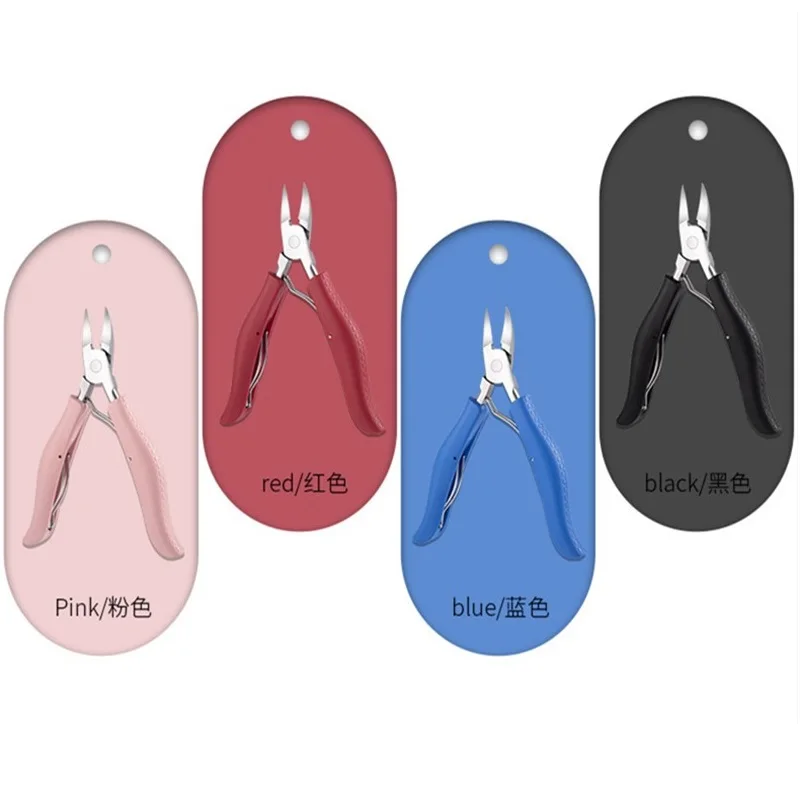 Ножницы для кутикулы ногтей черные красные плоскогубцы пальцев омертвевшей кожи