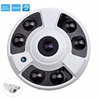 Сетевая IP-камера видеонаблюдения, 4 МП, 5 МП, 180 градусов, панорамный объектив рыбий глаз, POE