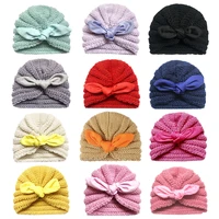 2021 new winter hat for knitted babies multiple colors infant turban newborn boys and girls cap accessories