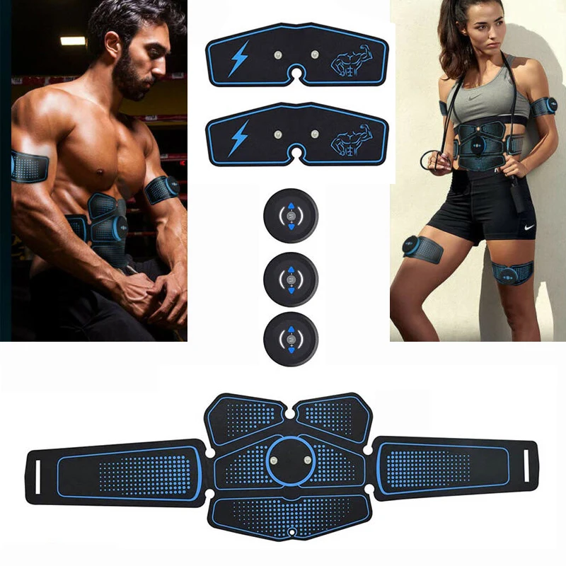 Электрический мышечный Стимулятор тонера EMS массажер брюшный Тренажер Пояс Abs
