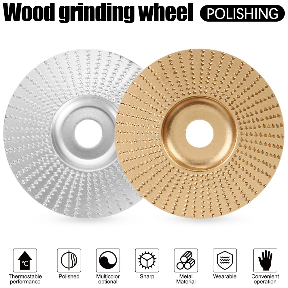 

Wood Grinding Wheel Carbon Steel Grinder Shaping Disc for Sanding Carving Woodworking Angle Grinder Attachment