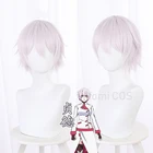 Парик для косплея с героями аниме ученика ванитас, Милая Розовая белая короткая кудрявая щетина, реквизит для косплея