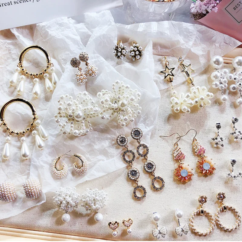 SP&ampCITY корейские интеллектуальные жемчужные сережки для женщин серьги-гвоздики с