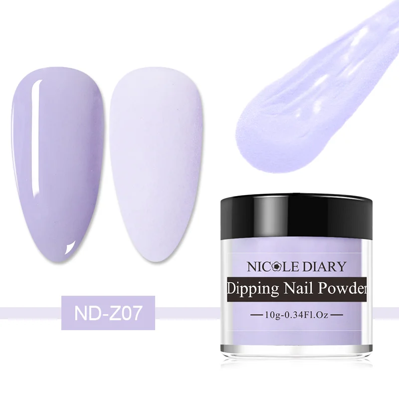 Пудра для ногтей NICOLE DIARY фиолетовая серия Dipping Dip блестящий хромовый пигмент