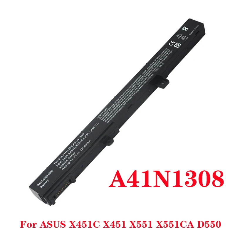 Аккумулятор для ноутбука Asus X451 X451C X451CA X551 X551C X551CA D550M D550MA F551M X551MA A41N1308 A31N1319