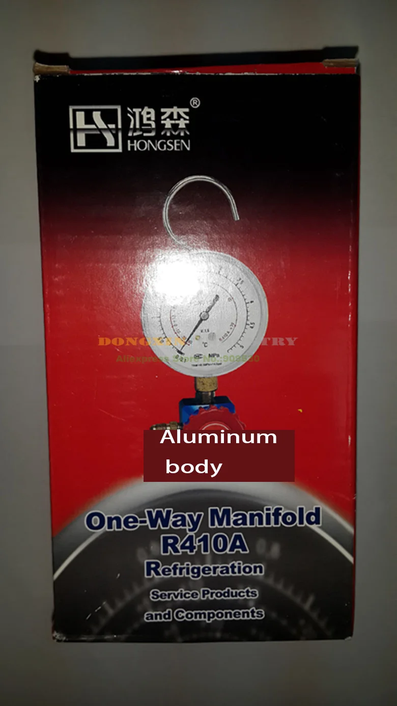 

1-way R410 Aluminum Body Manifold Gauge HS-468AH High Pressure Single Gauge For Refrigeration A/C Tool