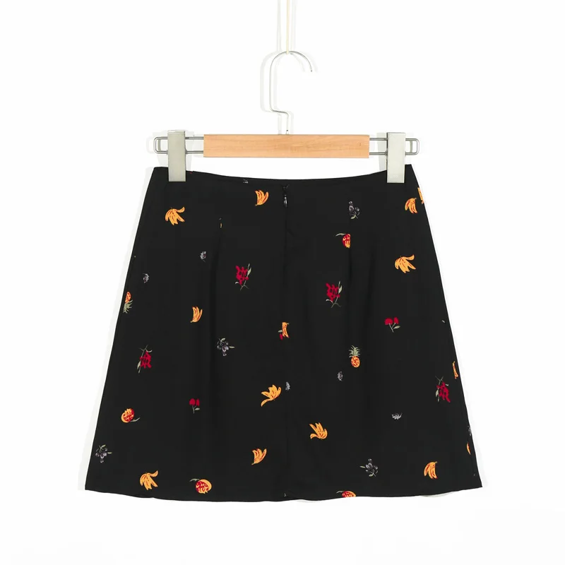 

Summer women's skirts, casual fruit print mini skirts