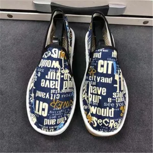 Повседневная мужская Вулканизированная обувь, мужская обувь без шнуровки, искусственная кожа, круглый носок, новая модная холщовая мужская обувь, весна-осень