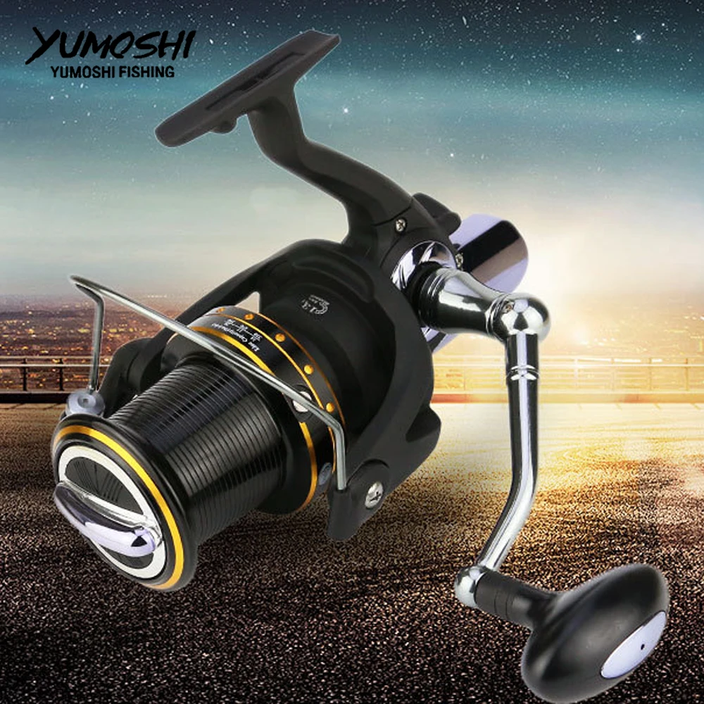 

YUMOSHI Fishing spinning reel Metal Distant wheel 6000-11000 series casting Spinning wheel 13+1BB CNC rocker fishing reels GH