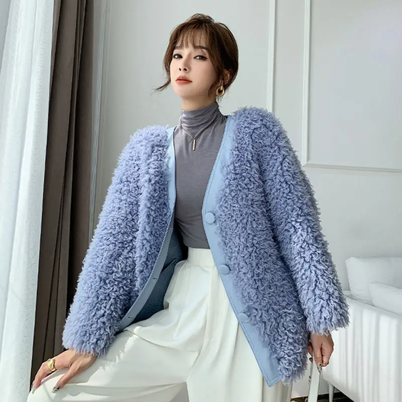 Зимнее женское пальто из искусственного меха Женская Толстая теплая куртка