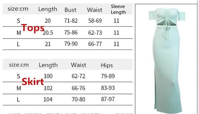 

2019 Women Sexy Clothes Set String Cropped Tops + Split Long Skirt 2pcs Outfits Party Clubwear Casual Streetwear Solid Color S-L