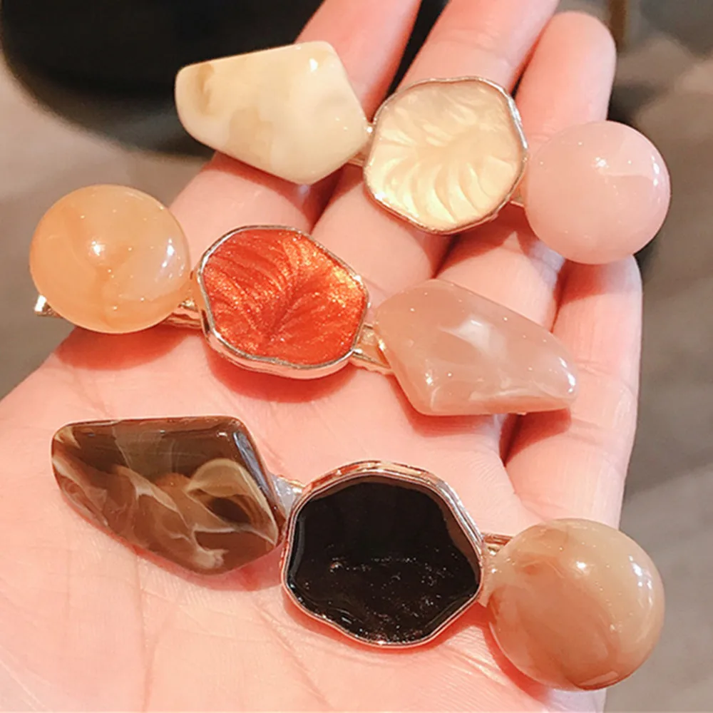 Корейская акриловая заколка для волос модная женская девочек аксессуары