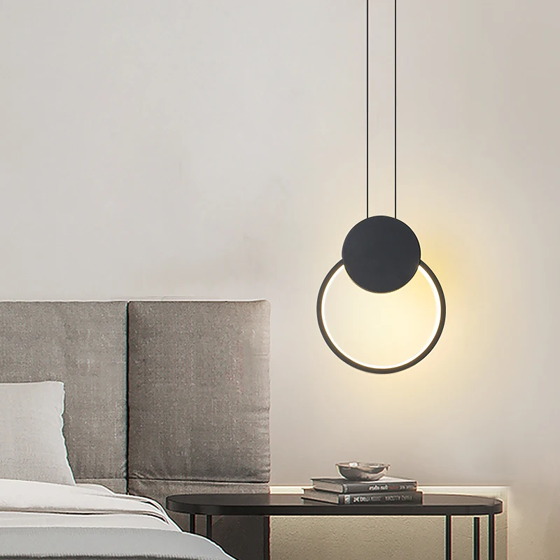 

2019 new White/Black Color led chandelier aluminum body 90-260V modern led hanging chandeliers fixtures free shipping