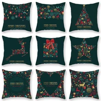 2022 new christmas red green pillowcase printed sofa cushion home christmas pillowcase decorative pillows pillow cases home